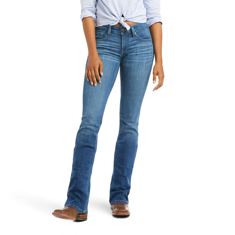 Ariat Jeans Damen - R.E.A.L. Mid Rise Patricia Boot Cut Blau ( OQVYJ-3801 )